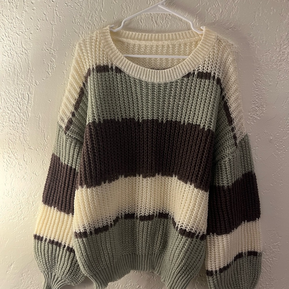 SHEIN Multicolor Striped Knit Sweater
